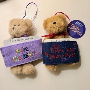 NWT Boyds Bears - 2 Teddy Bear Gift Card Holders